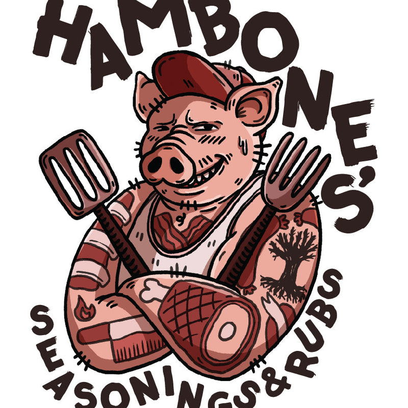 2023 Hambone's Seasonings & Rubs Logo Illustration Design