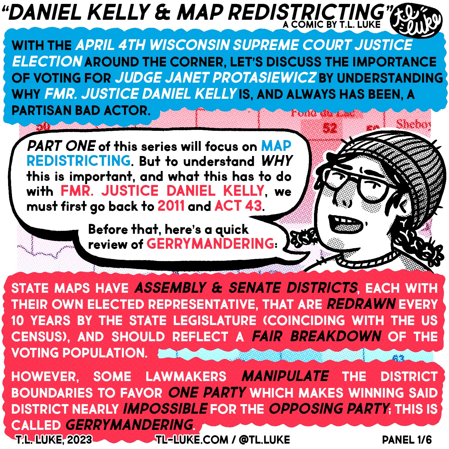 Daniel Kelly & Map Redistricting - T.L. Luke Art