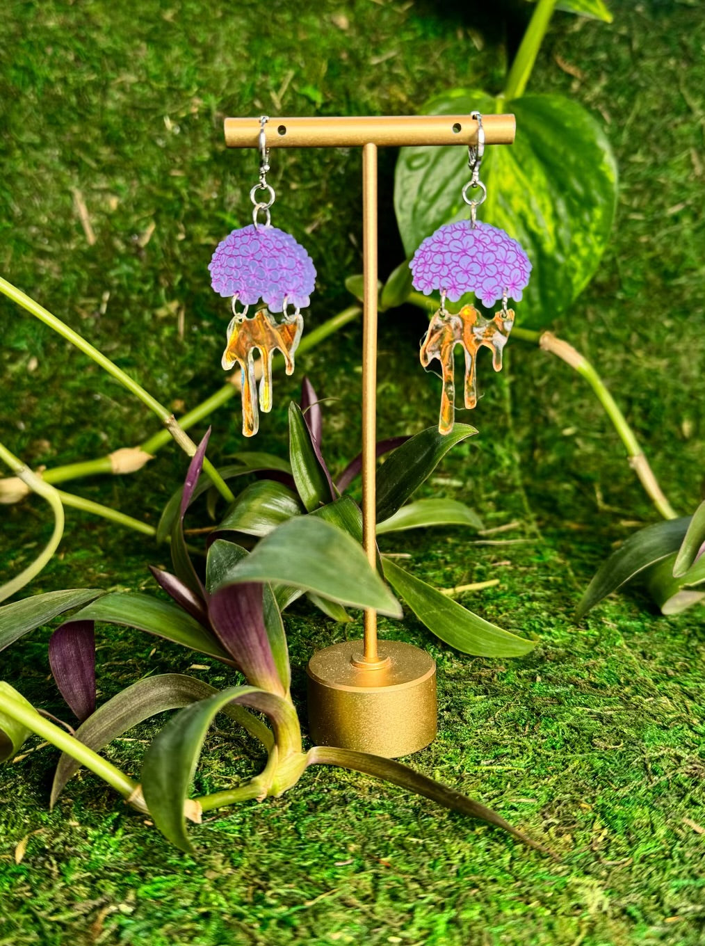 Unnatural Specimen #5: Hydrangea Earrings