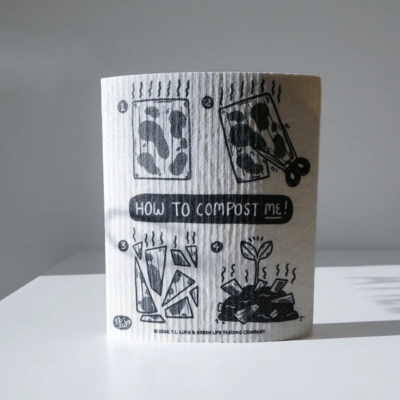 Compost Me Swedish Dishcloth - T.L. Luke Art