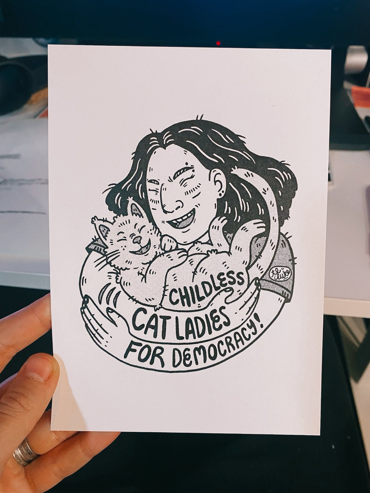 Childless Cat Lady Postcard