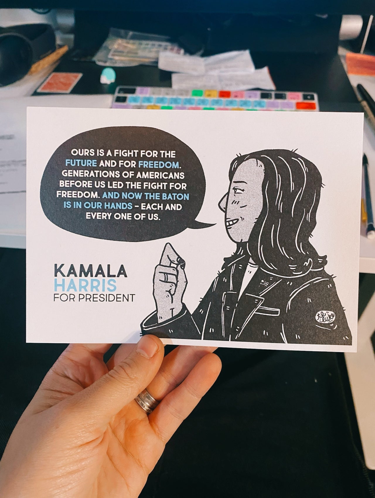 Harris for President Postcard