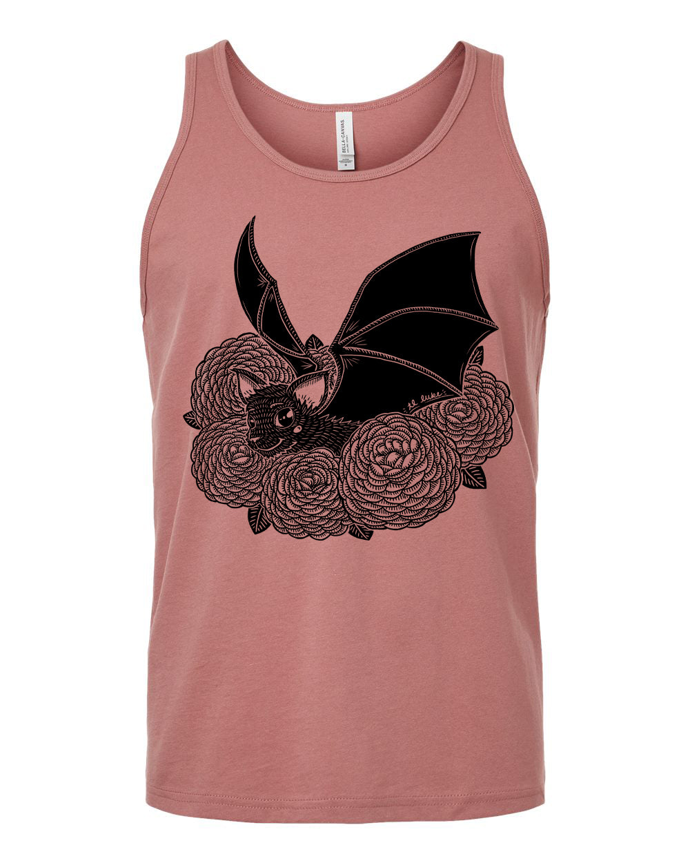 Bat in Zinnias Tank