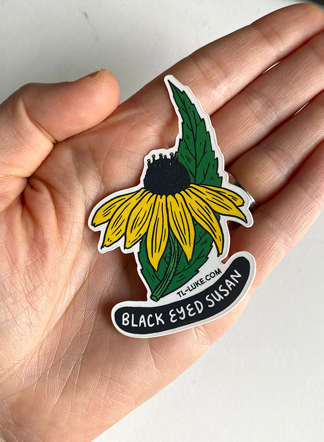 Flower: Black Eyed Susan Sticker - T.L. Luke Art