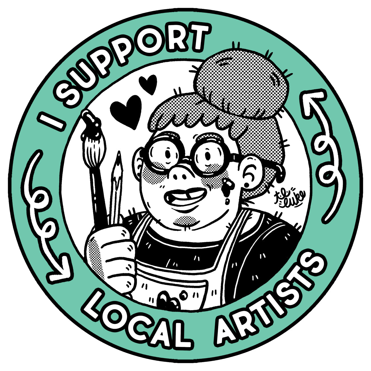 Support Local Artists Sticker - T.L. Luke Art