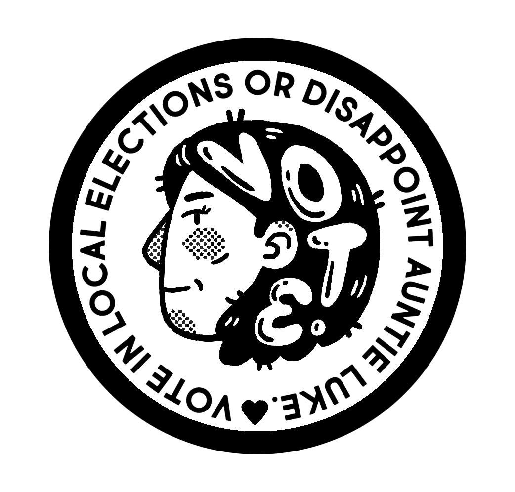 Dispoint Mark Sticker Vote or Disappoint Sticker - T.L. Luke Art