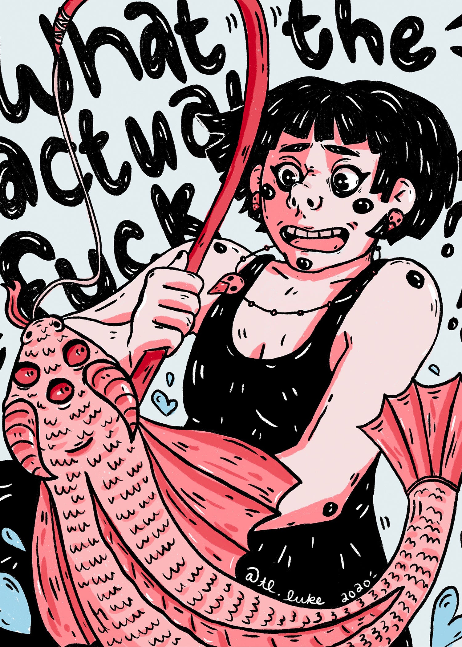 What the Actual F*CK Postcard - T.L. Luke Art