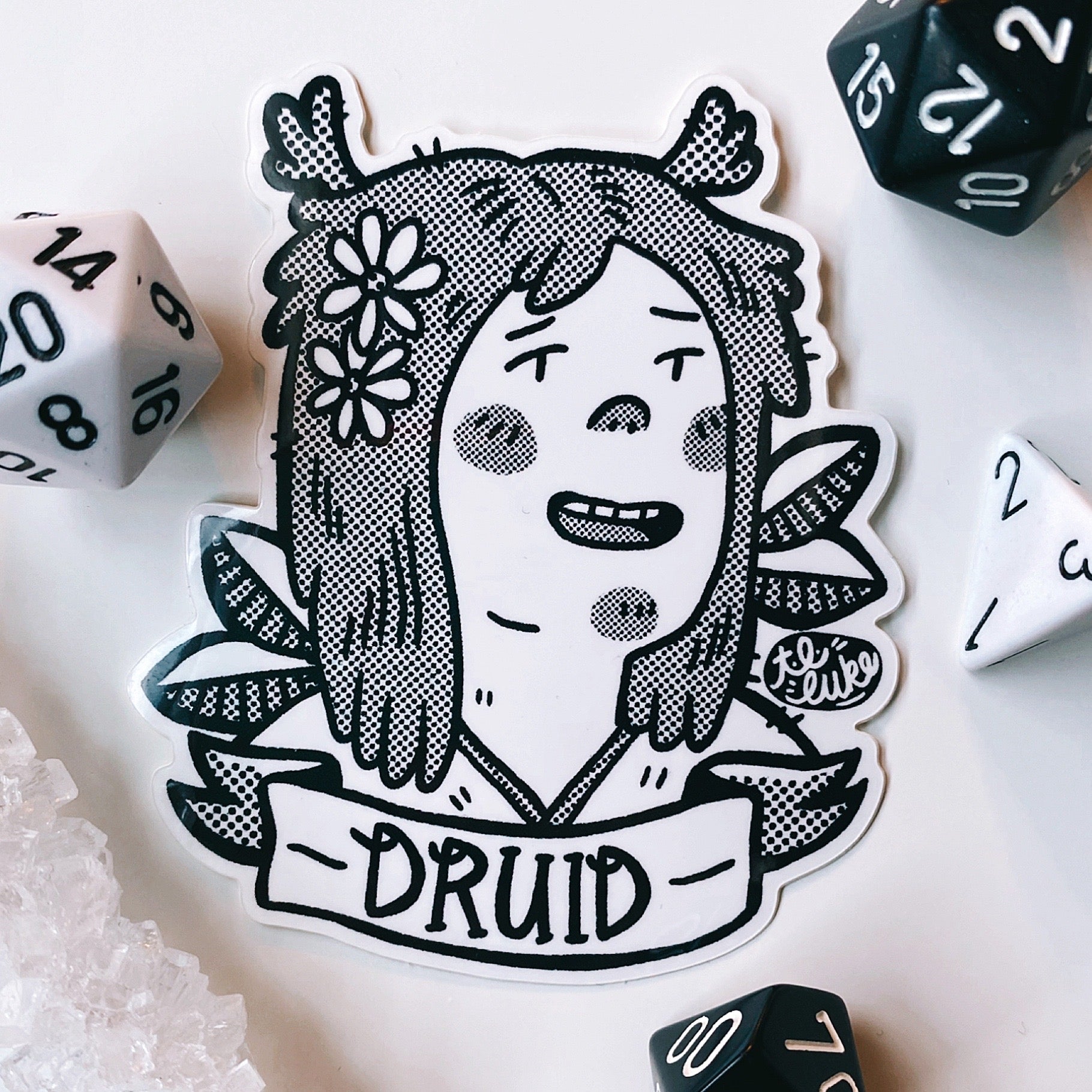 D&D Class: Druid Sticker - T.L. Luke Art