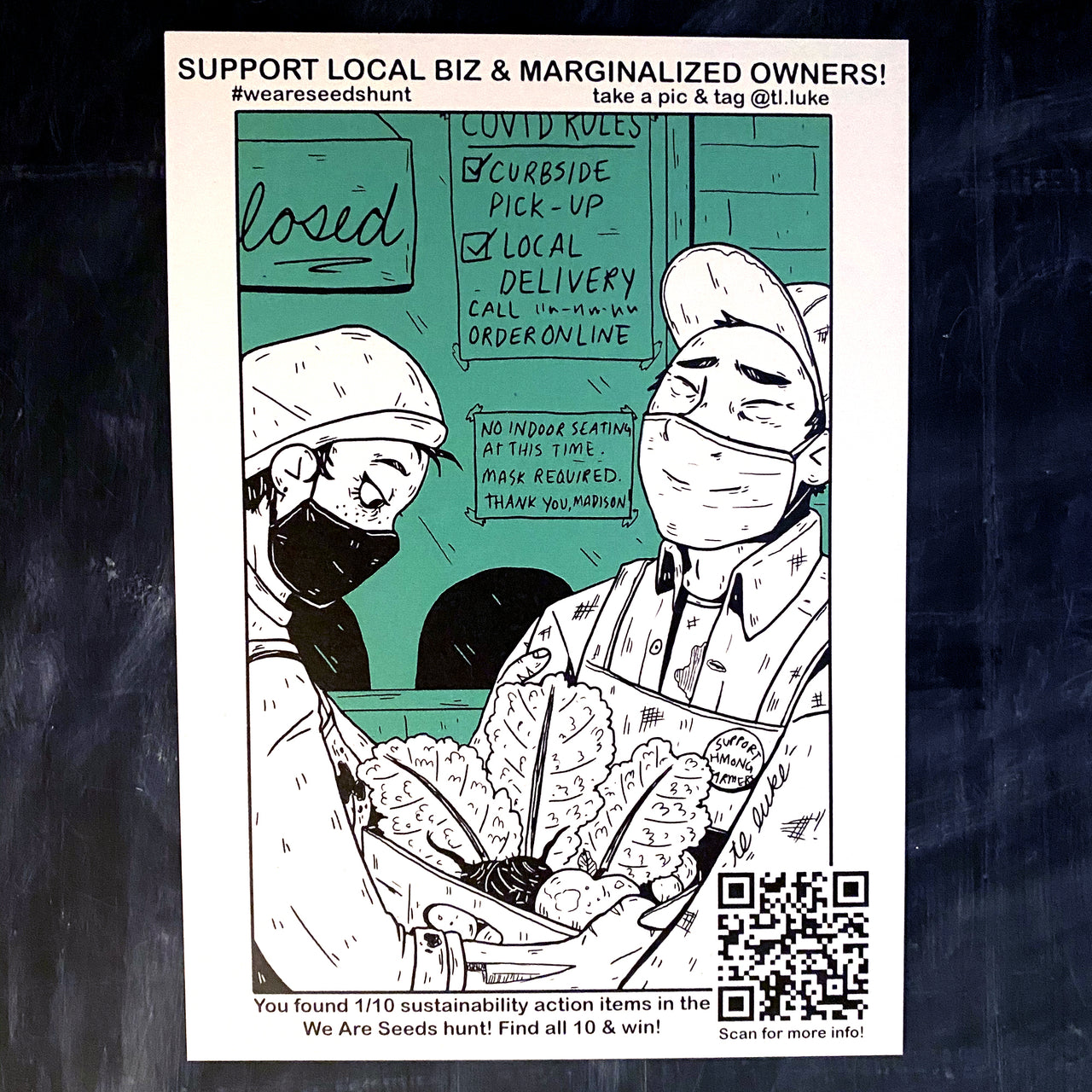 WAS: Support Local Biz Postcard